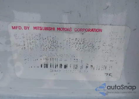 2015 Mitsubishi Outlander Es from USA, damaged, VIN JA4AD2A31FZ008264